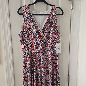 HARPER ROSE BRAND WOMEN'S PLUS SIZE SLEEVELESS V-NECKLINE SUMMER DRESS SIZE 16